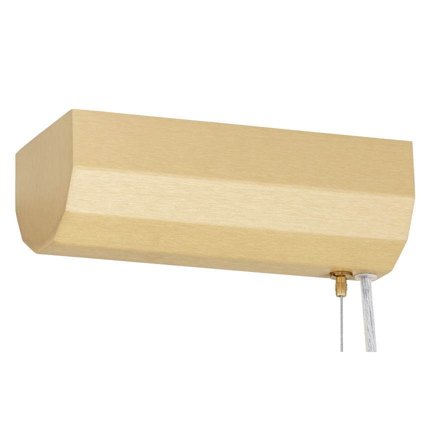 Argon 8627 - LED ljuskrona med textilsladd HAMPTON LED/60W/230V 3000K 80 cm mässing