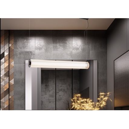 Argon 8628 - LED ljuskrona med textilsladd HAMPTON LED/60W/230V 3000K 80 cm svart