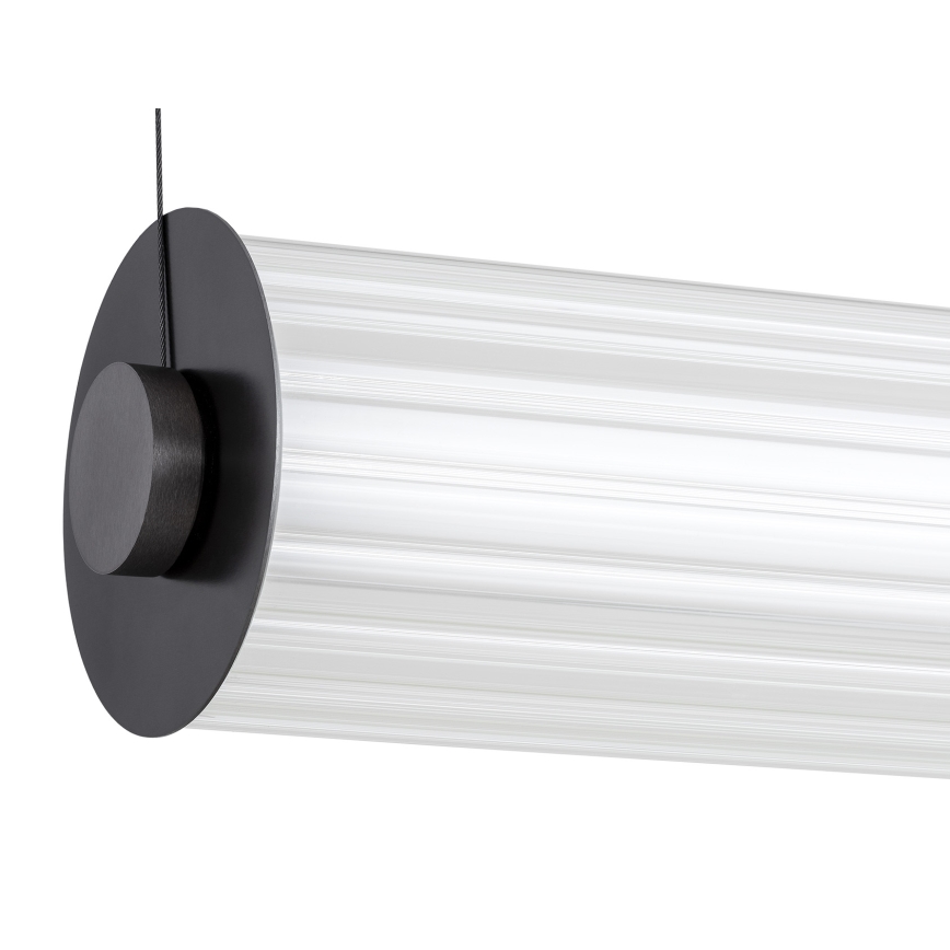 Argon 8628 - LED ljuskrona med textilsladd HAMPTON LED/60W/230V 3000K 80 cm svart