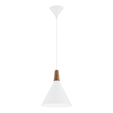 Argon 8630 - Ljuskrona med textilsladd KEGEL 1xE27/15W/230V vit