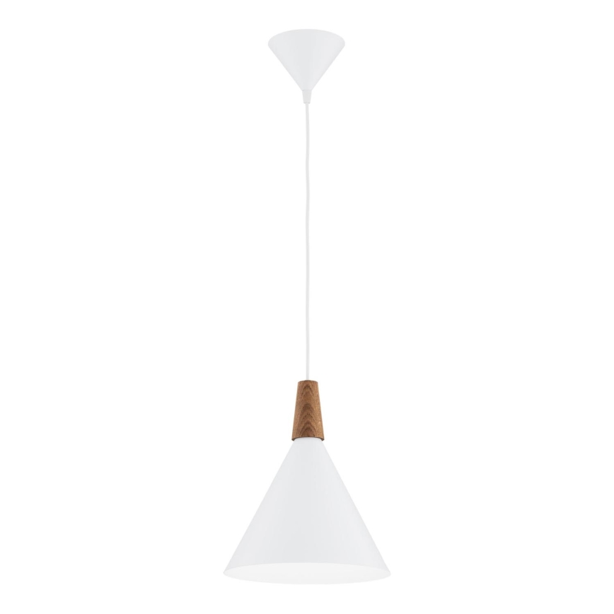 Argon 8630 - Ljuskrona med textilsladd KEGEL 1xE27/15W/230V vit