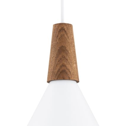 Argon 8630 - Ljuskrona med textilsladd KEGEL 1xE27/15W/230V vit