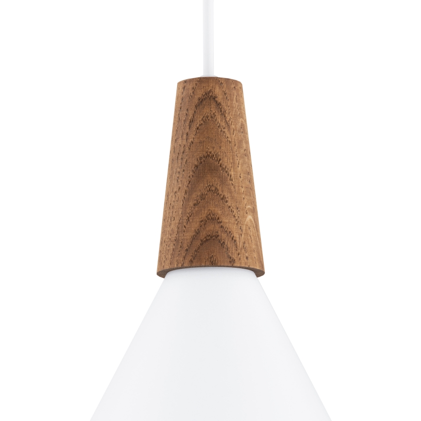 Argon 8630 - Ljuskrona med textilsladd KEGEL 1xE27/15W/230V vit