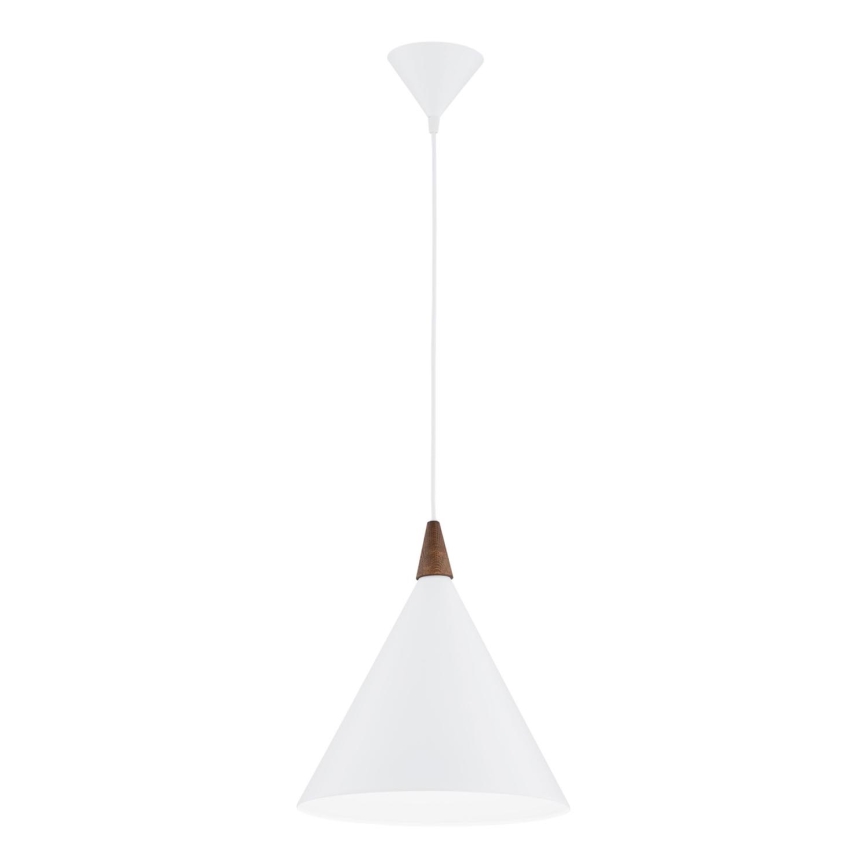 Argon 8631 - Ljuskrona med textilsladd KEGEL 1xE27/15W/230V vit