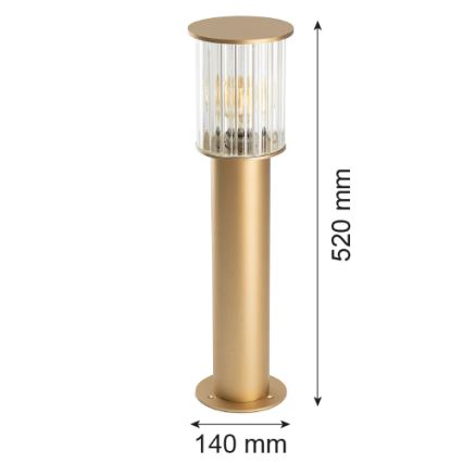 Argon 8753 - Utomhuslampa NORFOLK 1xE27/15W/230V IP44 52cm guld