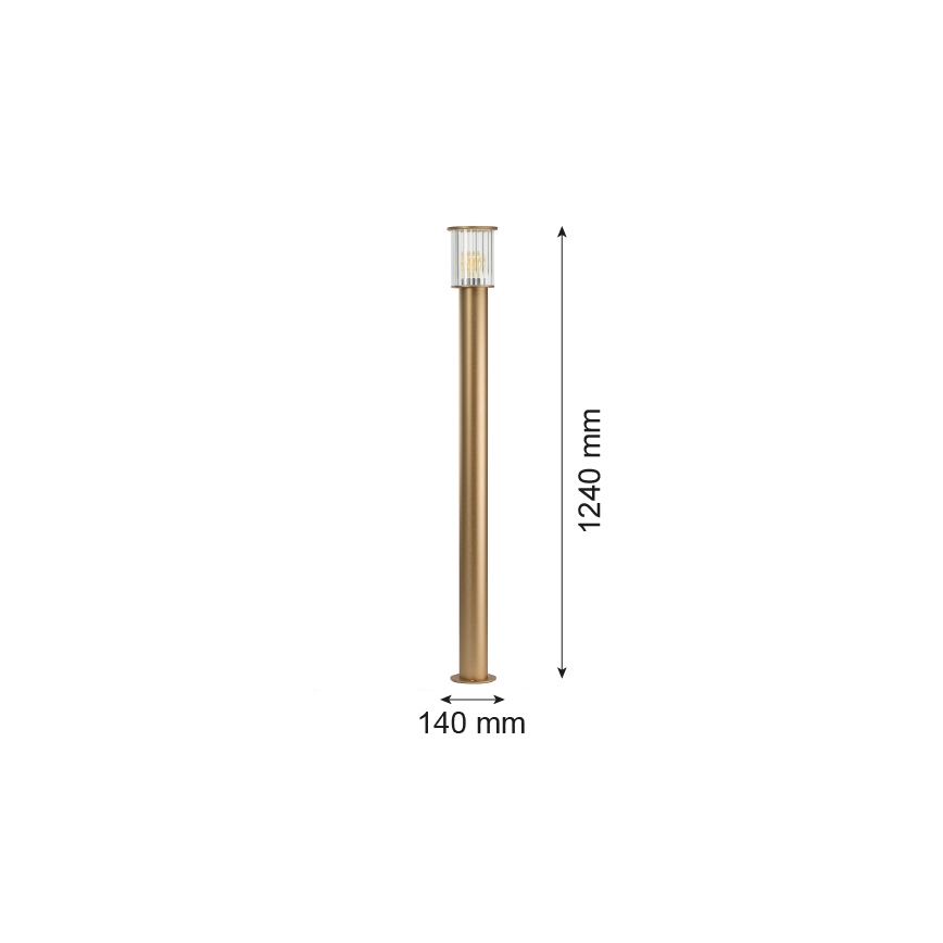 Argon 8754 - Utomhuslampa NORFOLK 1xE27/15W/230V IP44 124cm guld