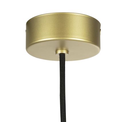 Argon 8755 - Ljuskrona med textilsladd för utomhusbruk NORFOLK 1xE27/15W/230V IP44 guld