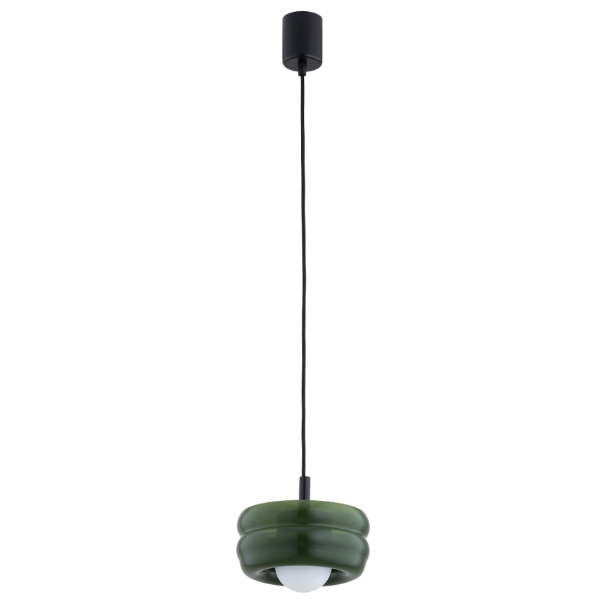 Argon 8815 - Ljuskrona med textilsladd TEVO 1xG9/4,5W/230V grön