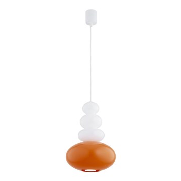 Argon 8822 - Ljuskrona med textilsladd DIEGO 1xGU10/5W/230V vit/orange