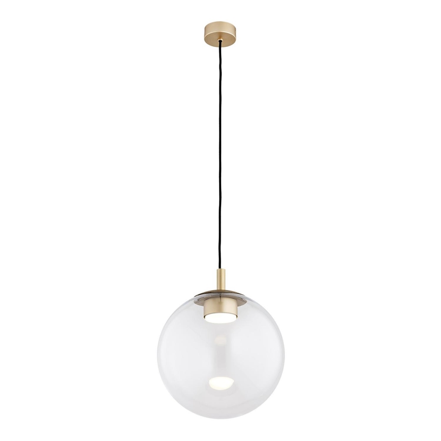 Argon 8828 - Ljuskrona med textilsladd SACRAMENTO 1xGX53/8W/230V genomskinlig/guld