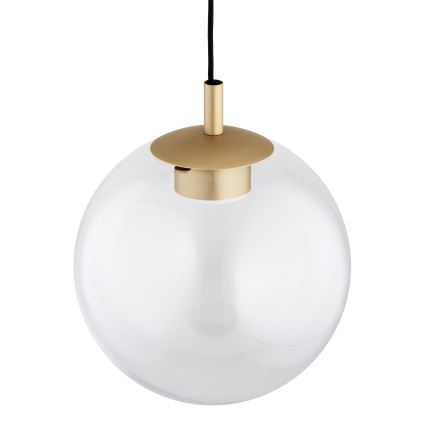 Argon 8828 - Ljuskrona med textilsladd SACRAMENTO 1xGX53/8W/230V genomskinlig/guld