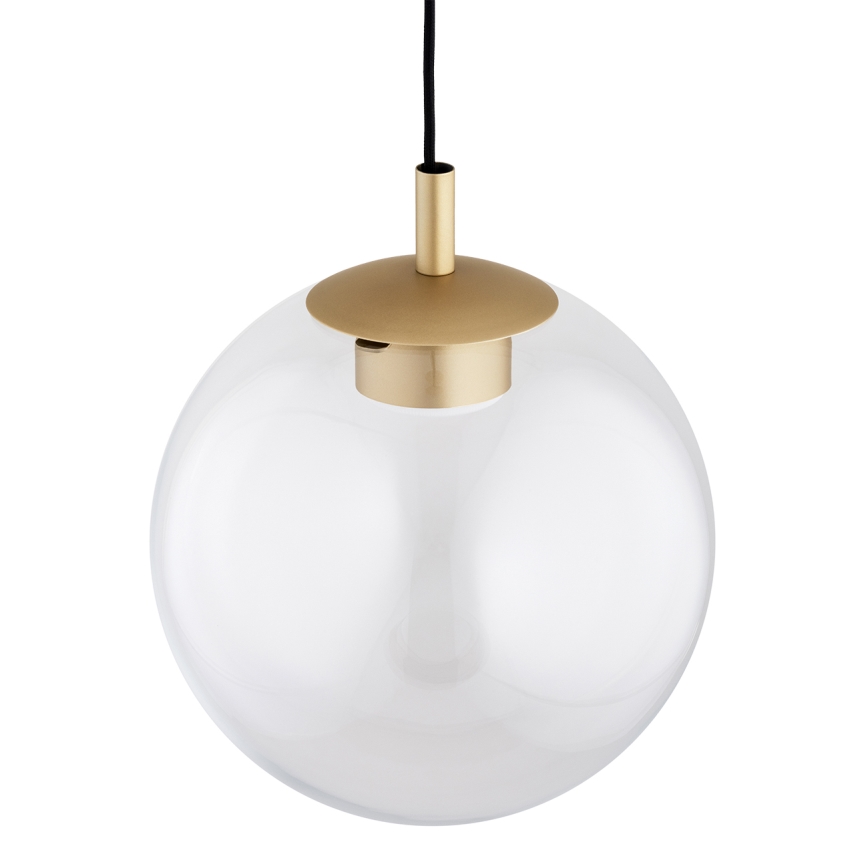 Argon 8828 - Ljuskrona med textilsladd SACRAMENTO 1xGX53/8W/230V genomskinlig/guld