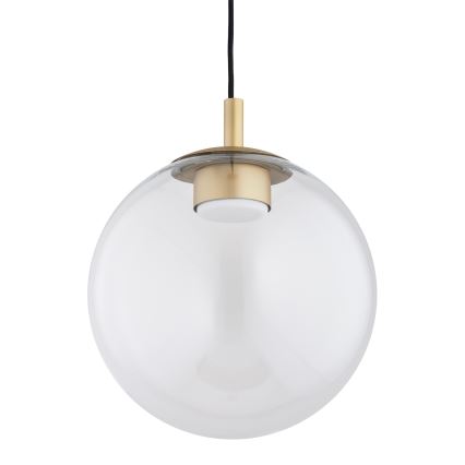 Argon 8828 - Ljuskrona med textilsladd SACRAMENTO 1xGX53/8W/230V genomskinlig/guld