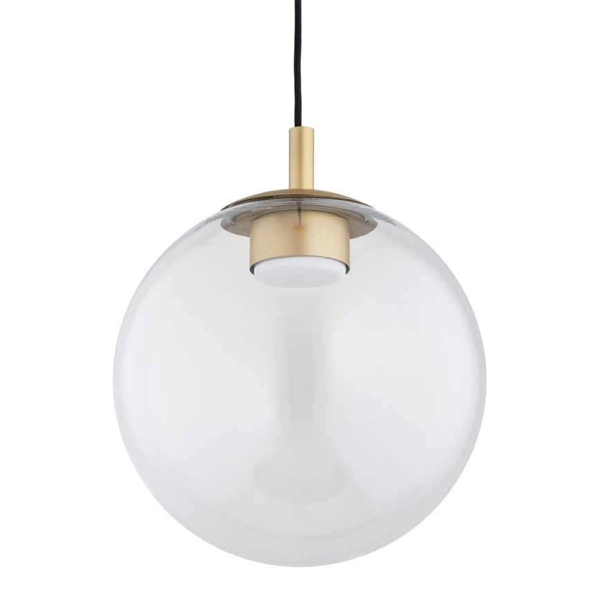 Argon 8828 - Ljuskrona med textilsladd SACRAMENTO 1xGX53/8W/230V genomskinlig/guld