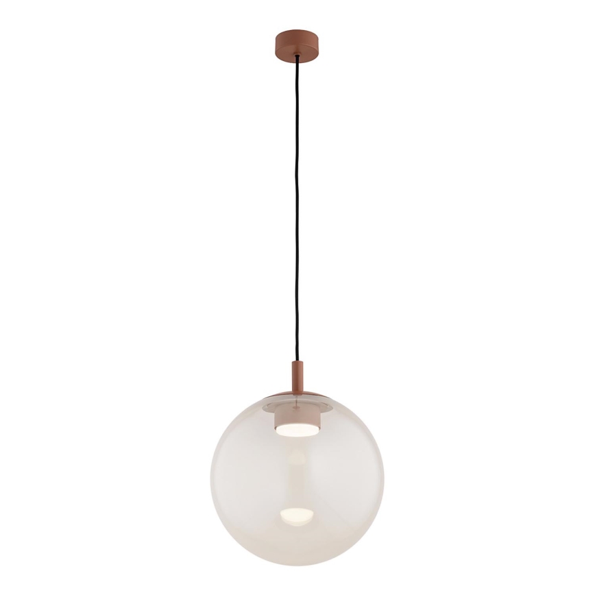 Argon 8829 - Ljuskrona med textilsladd SACRAMENTO 1xGX53/8W/230V genomskinlig/brun