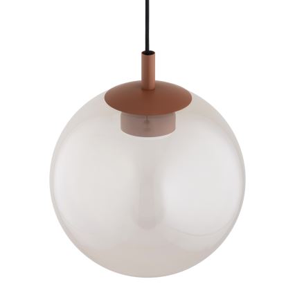 Argon 8829 - Ljuskrona med textilsladd SACRAMENTO 1xGX53/8W/230V genomskinlig/brun