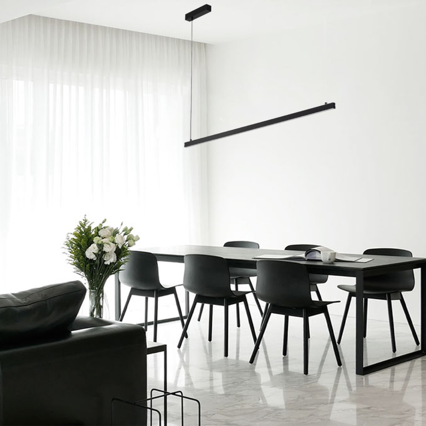 Argon 8835 - LED ljuskrona med textilsladd MIAMI LED/37W/230V 3000K svart