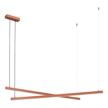 Argon 8837 - LED ljuskrona med textilsladd MIAMI LED/74W/230V 3000K brun