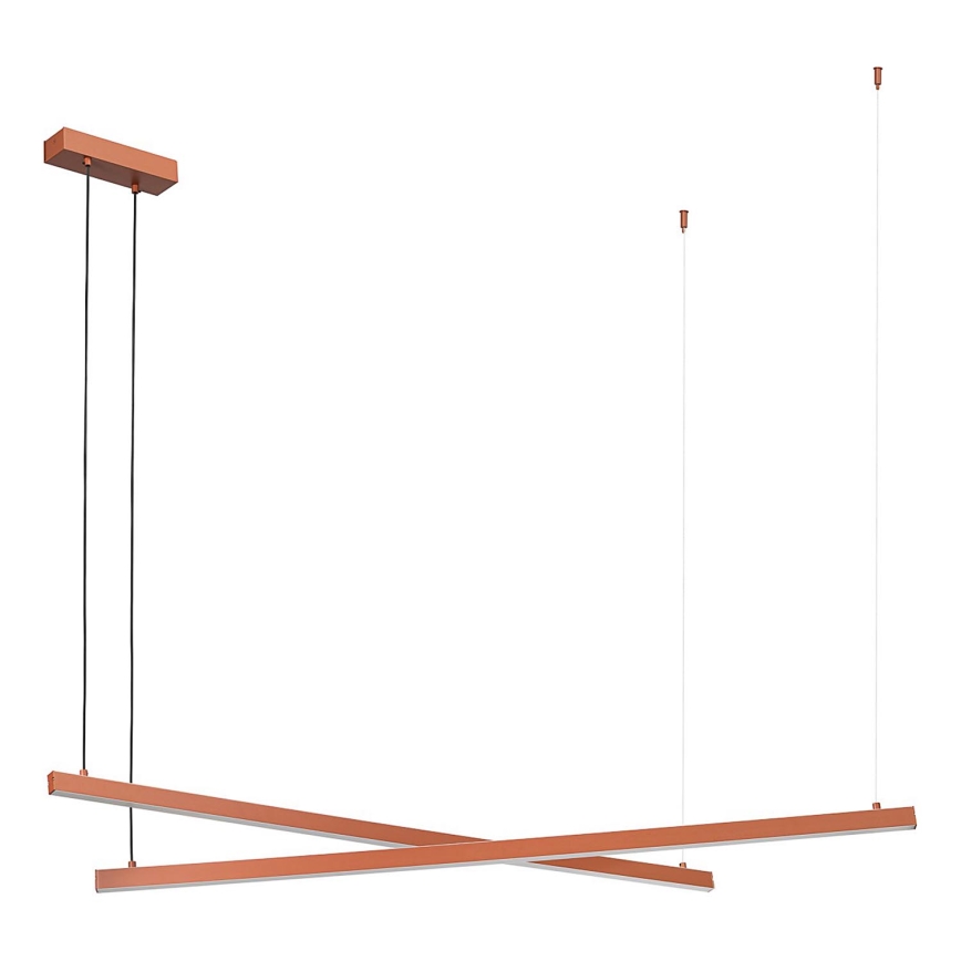 Argon 8837 - LED ljuskrona med textilsladd MIAMI LED/74W/230V 3000K brun