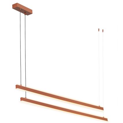 Argon 8837 - LED ljuskrona med textilsladd MIAMI LED/74W/230V 3000K brun