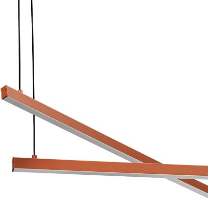 Argon 8837 - LED ljuskrona med textilsladd MIAMI LED/74W/230V 3000K brun