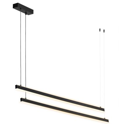 Argon 8838 - LED ljuskrona med textilsladd MIAMI LED/74W/230V 3000K svart
