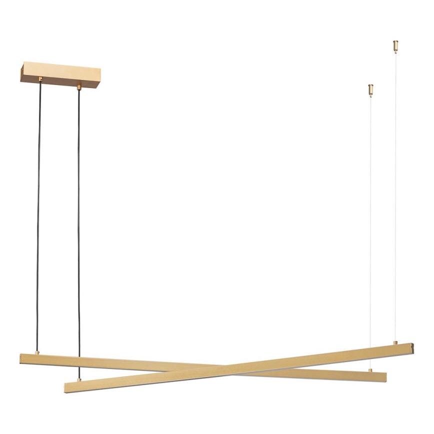 Argon 8839 - LED ljuskrona med textilsladd MIAMI LED/74W/230V 3000K guld