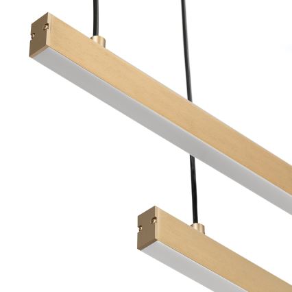 Argon 8839 - LED ljuskrona med textilsladd MIAMI LED/74W/230V 3000K guld