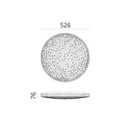 Artemide 0210010APP - LED Dimbar taklampa CALIPSO LED/50W/230V 3000K