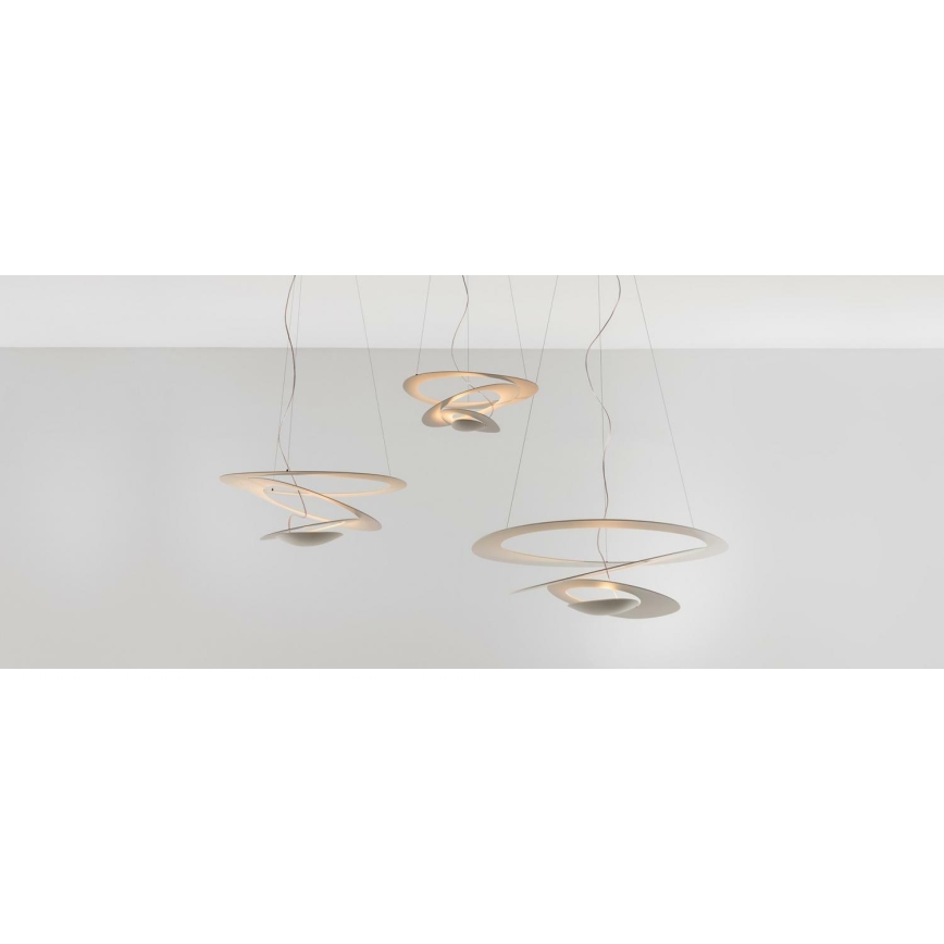 Artemide 1239010A - Ljuskrona med textilsladd PIRCE 1xR7s/11W/230V 97 cm vit