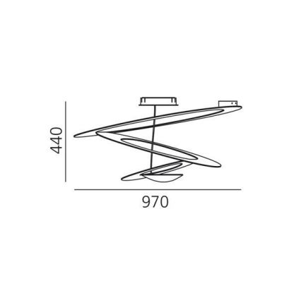 Artemide 1253110A - LED Dimbar taklampa PIRCE LED/44W/230V 3000K vit