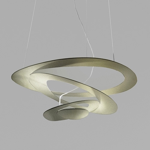 Artemide 1254120A - LED ljusreglerad ljuskrona på textilsladd PIRCE LED/44W/230V 3000K guld