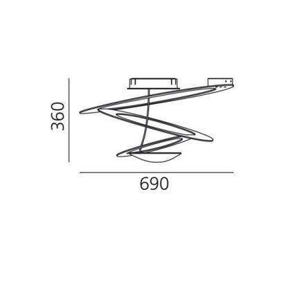 Artemide 1255110A - LED Dimbar taklampa PIRCE LED/44W/230V 3000K vit