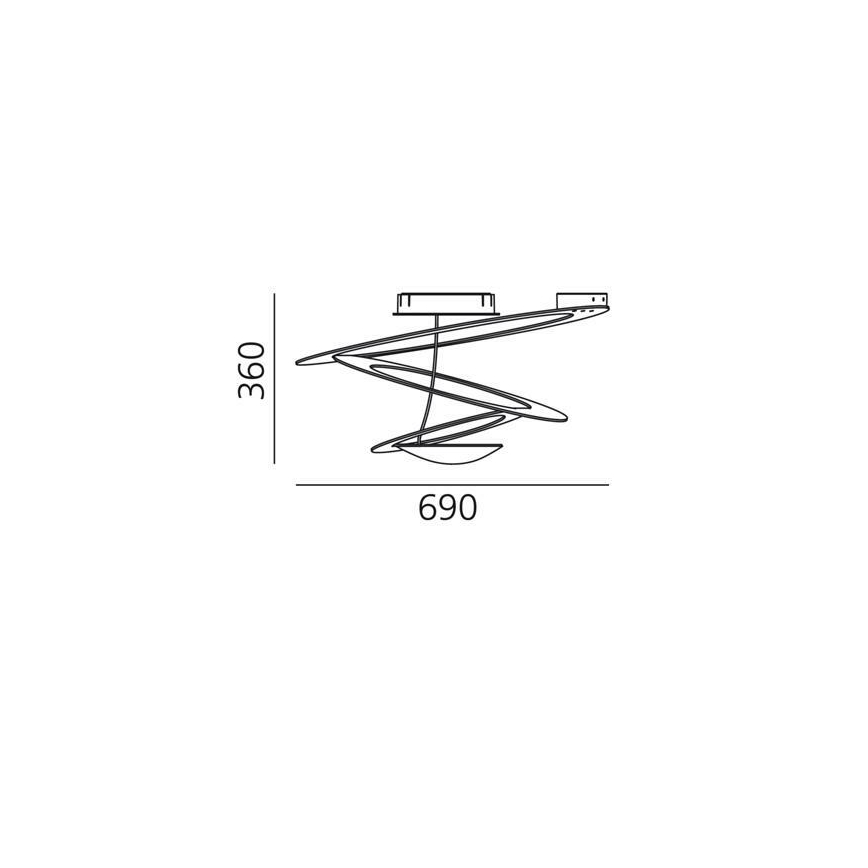 Artemide 1255120A - LED Dimbar taklampa PIRCE LED/44W/230V 3000K guld