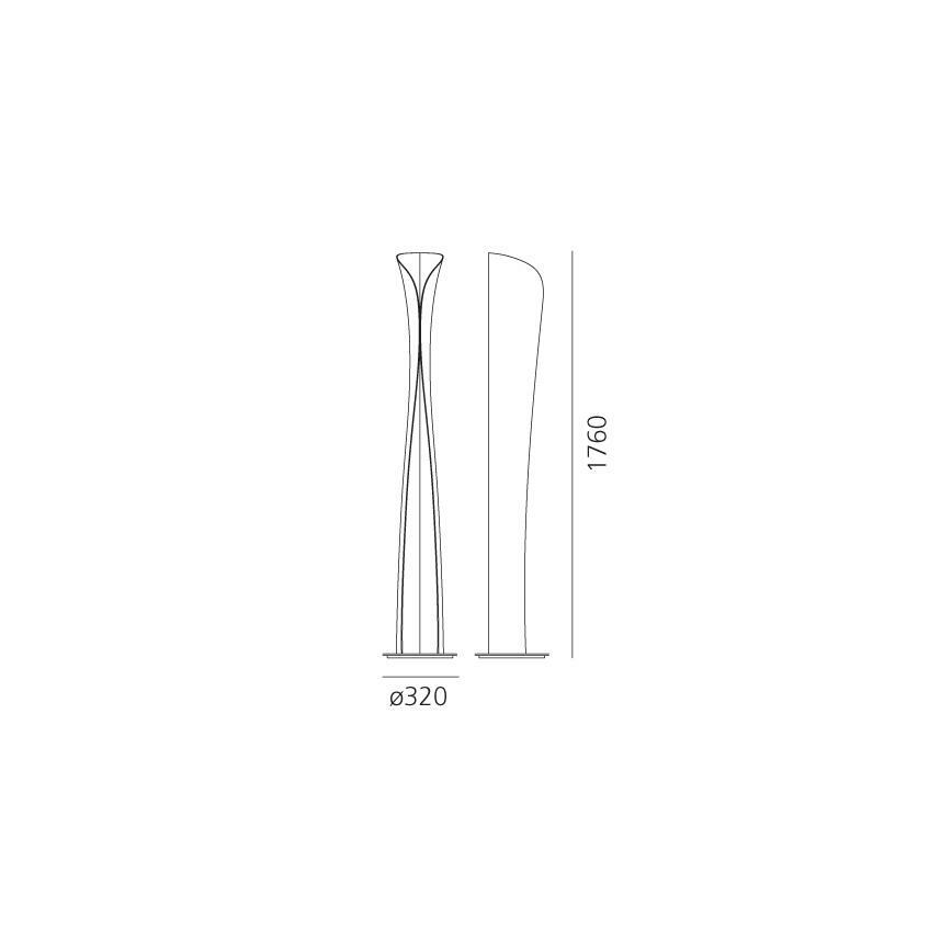 Artemide 1361020A - LED golvlampa CADMO LED/44W/230V + 1xGU10/10W/230V vit
