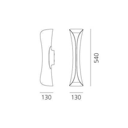 Artemide 1373010A - Vägglampa CADMO 2xGU10/10W/230V svart