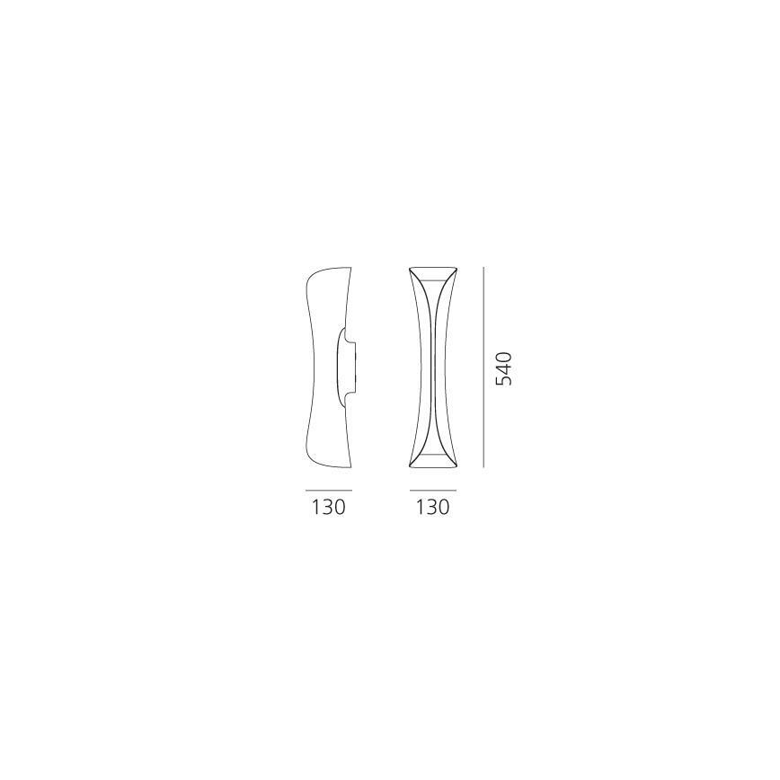 Artemide 1373020A - Vägglampa CADMO 2xGU10/10W/230V vit