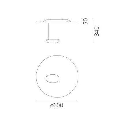 Artemide 1471110A - LED Dimbar taklampa DROPLET LED/29W/230V 3000K