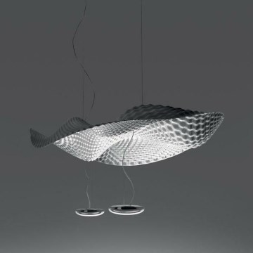 Artemide 1513010A - Ljuskrona med textilsladd COSMIC ÄNGEL 2xR7s/11W/230V skinande krom