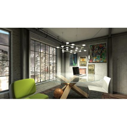 Artemide 1575050APP - LED ljusreglerad ljuskrona på textilsladd NET LED/43W/230V diameter 65 cm 3000K