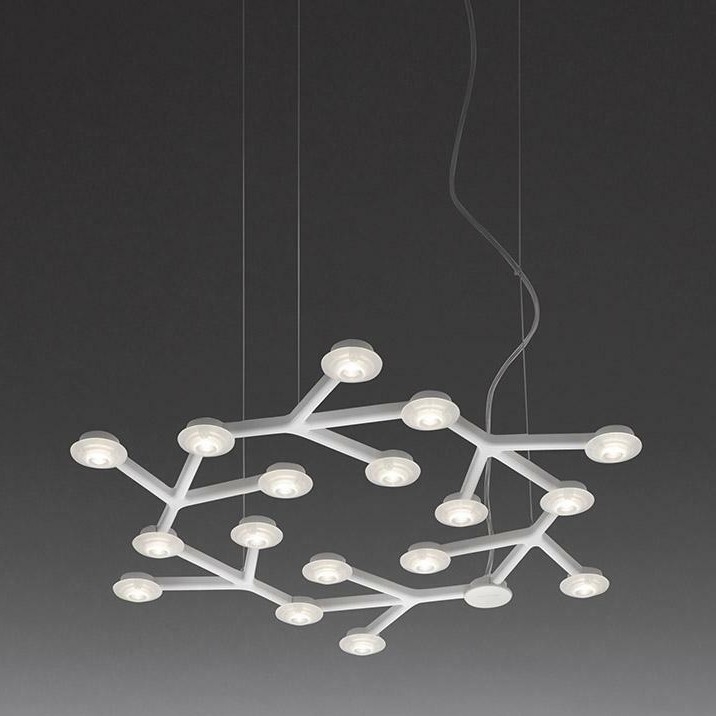 Artemide 1575050APP - LED ljusreglerad ljuskrona på textilsladd NET LED/43W/230V diameter 65 cm 3000K