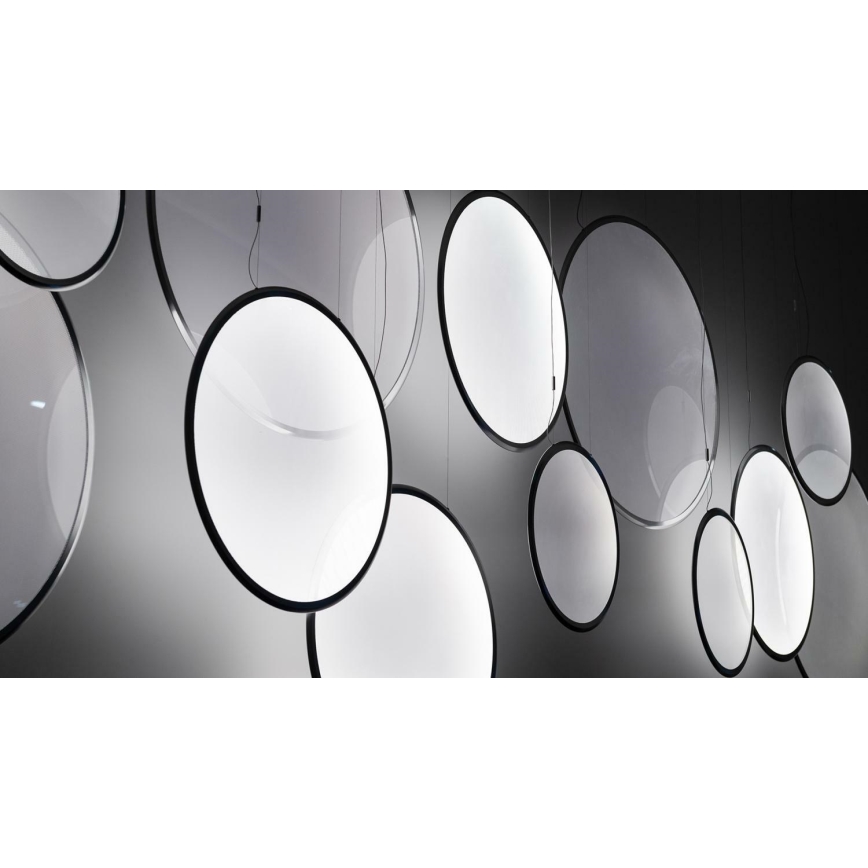 Artemide 1992330APP - LED RGBW Ljusreglerad ljuskrona på textilsladd DISCOVERY LED/42W/230V 2700-6500K svart