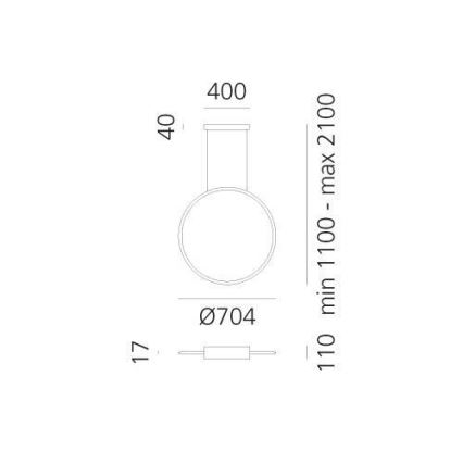 Artemide 1992330APP - LED RGBW Ljusreglerad ljuskrona på textilsladd DISCOVERY LED/42W/230V 2700-6500K svart