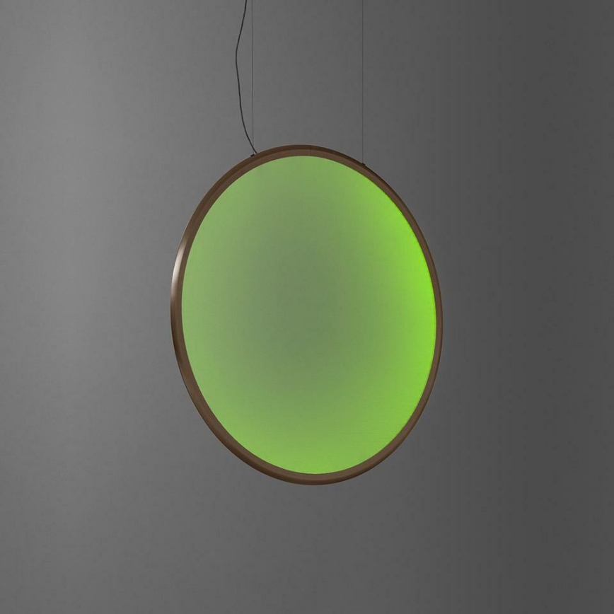 Artemide 1992360APP - LED RGBW Ljusreglerad ljuskrona på textilsladd DISCOVERY LED/42W/230V 2700-6500K brons