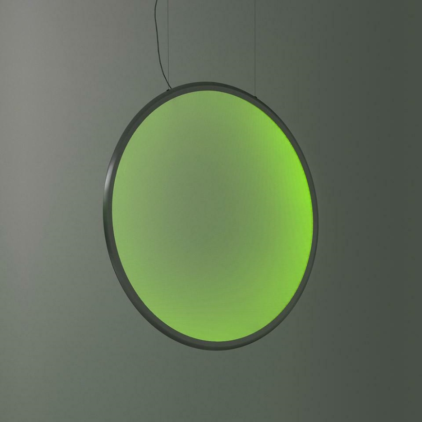 Artemide 1993310APP - LED RGBW Ljusreglerad ljuskrona på textilsladd DISCOVERY LED/59W/230V 2700-6500K antracit