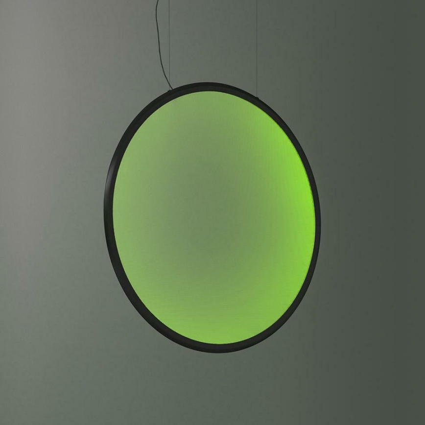 Artemide 1993330APP - LED RGBW Ljusreglerad ljuskrona på textilsladd DISCOVERY LED/59W/230V 2700-6500K svart