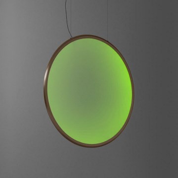 Artemide 1993360APP - LED RGBW Ljusreglerad ljuskrona på textilsladd DISCOVERY LED/59W/230V 2700-6500K brons