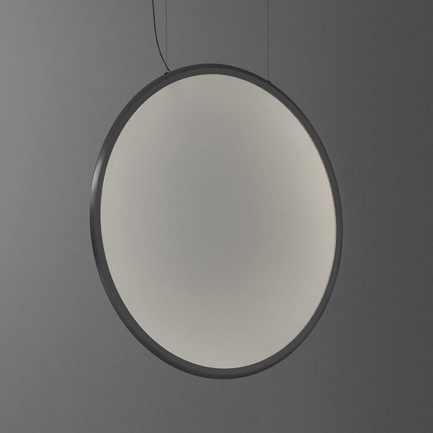 Artemide 1994010APP - LED ljusreglerad ljuskrona på textilsladd DISCOVERY LED/80W/230V 3000K antracit