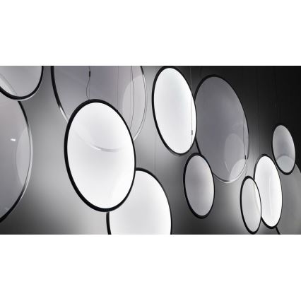 Artemide 1994330APP - LED RGBW Ljusreglerad ljuskrona på textilsladd DISCOVERY LED/79W/230V 2700-6500K svart