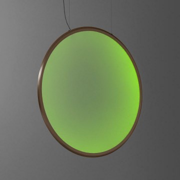 Artemide 1994360APP - LED RGBW Ljusreglerad ljuskrona på textilsladd DISCOVERY LED/79W/230V 2700-6500K brons